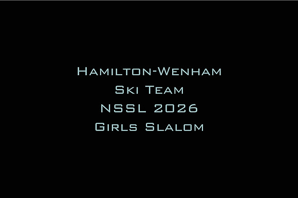 Hamilton-Wenham Ski Team NSSL 2026 Girls Slalom