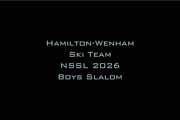 Hamilton-Wenham Ski Team NSSL 2026 Boys Slalom