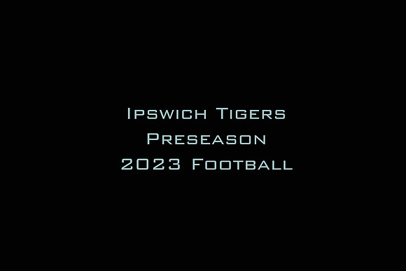 Ipswich Tigers Preseason Shoot Football 2023