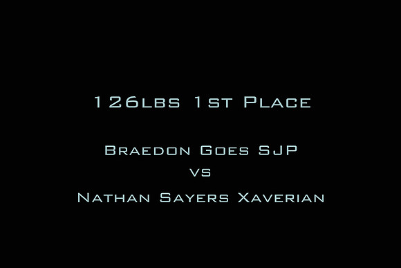 126lbs 1st Place