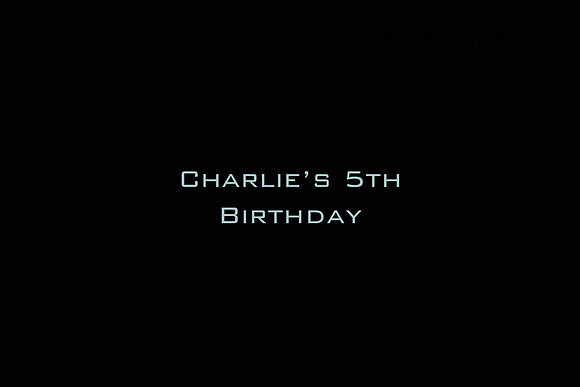 Charlie's 5th Birthday